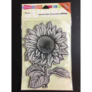 Stampendous Jumbo Sunflower Cling Rubber Stamp and Stencil